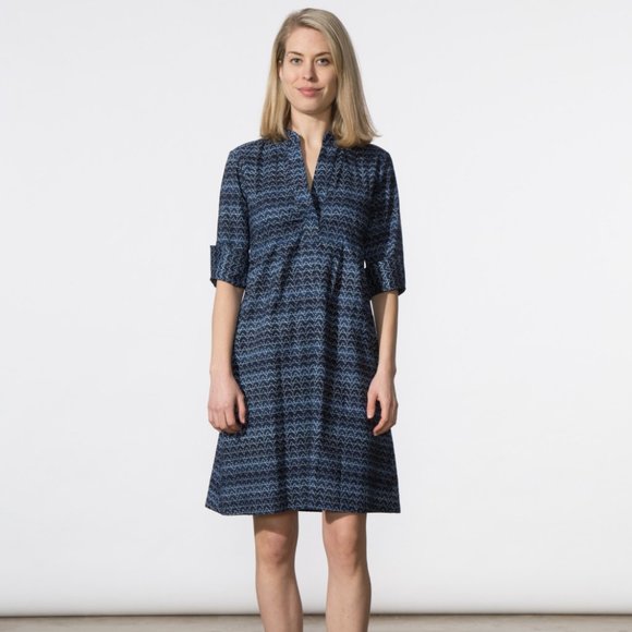 SBJ AUSTIN blue black check Ellen dress - Picture 11 of 11